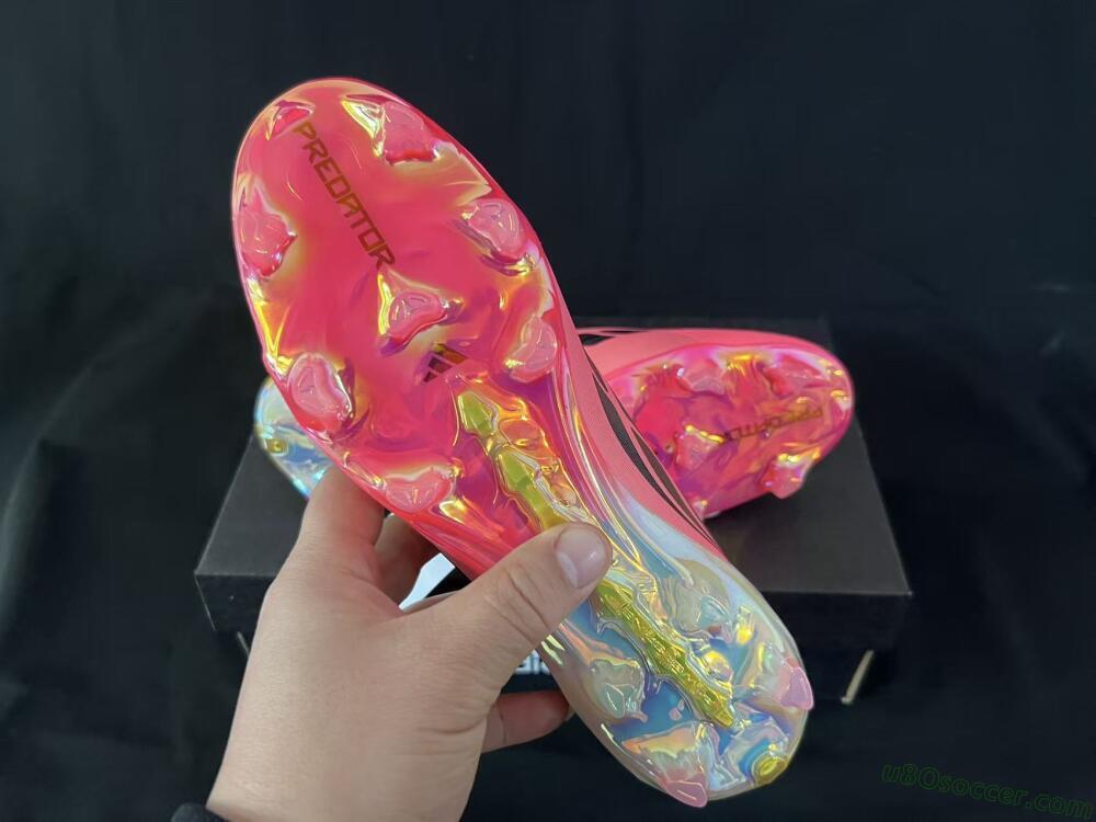 Adidas Predator 26 Elite FG Firm Ground Soccer Cleats - Pink/Sunny Coral/Gleaming Gold