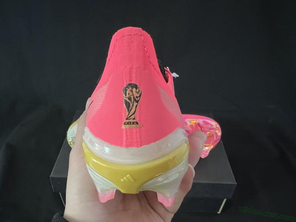 Adidas Predator 26 Elite FG Firm Ground Soccer Cleats - Pink/Sunny Coral/Gleaming Gold