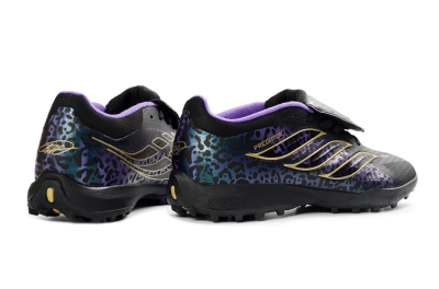 Adidas Predator 26 Elite Fold-Over Tongue TF Artificial Turf Soccer Shoes - Black/Royal Purple/Gold