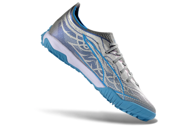Puma Ultra Ultimate TF Artificial Turf Soccer Shoes - Gray/Sky Blue/Silver