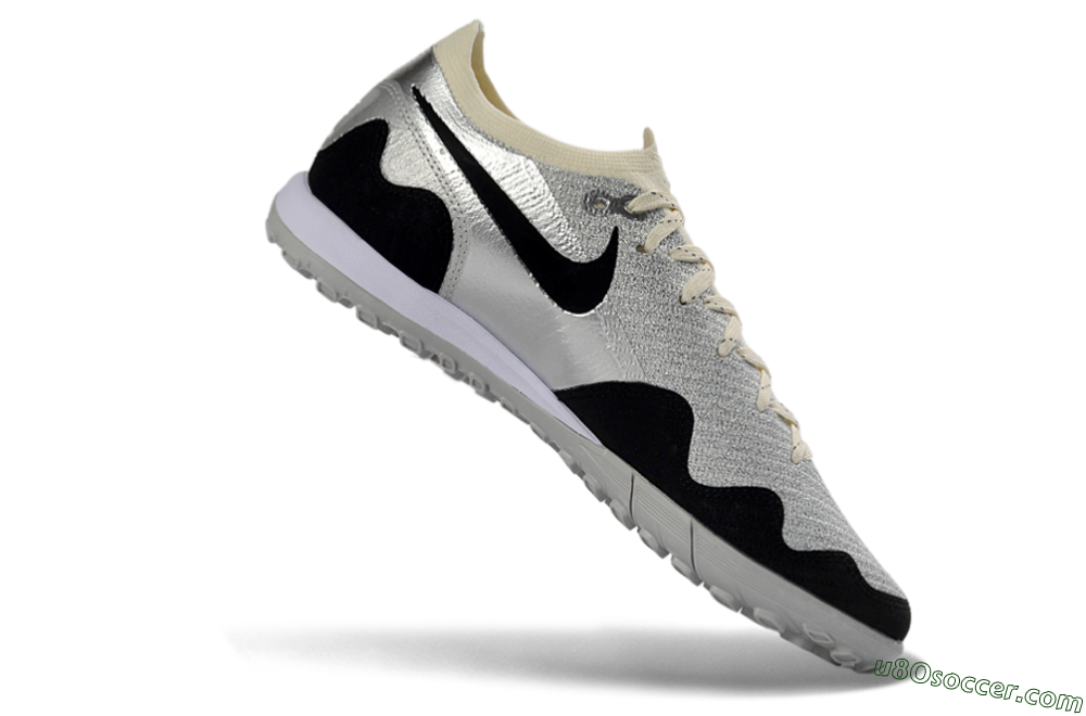 Patta United x Nike Air Zoom Mercurial Vapor 16 Elite TF Artificial Turf Soccer Shoes - Silver/Black/Silver 4