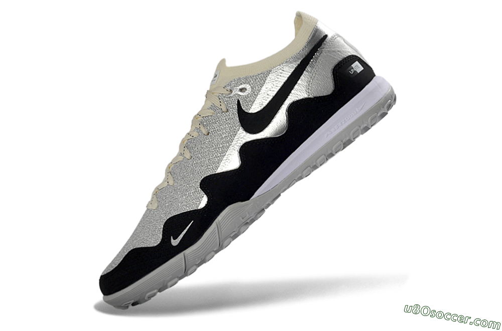 Patta United x Nike Air Zoom Mercurial Vapor 16 Elite TF Artificial Turf Soccer Shoes - Silver/Black/Silver 5