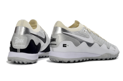 Patta United x Nike Air Zoom Mercurial Vapor 16 Elite TF Artificial Turf Soccer Shoes - Silver/Black/Silver