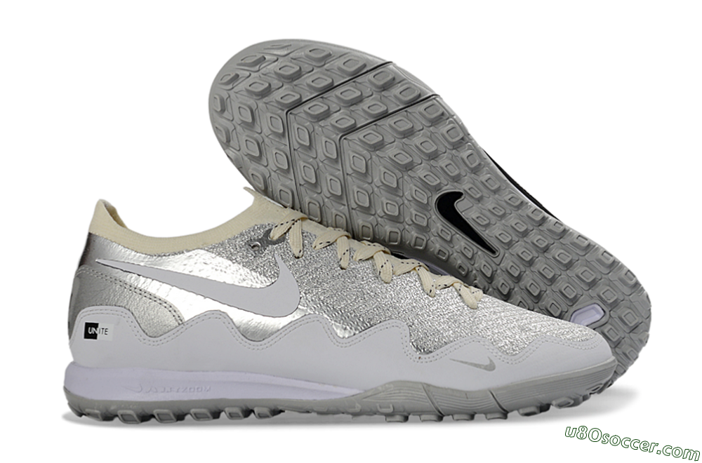 Patta United x Nike Air Zoom Mercurial Vapor 16 Elite TF Artificial Turf Soccer Shoes - Silver/Black/Silver 1