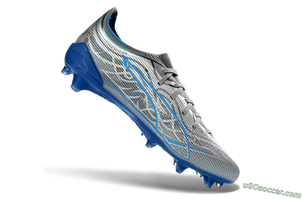 Puma Ultra Ultimate FG Firm Ground Soccer Cleats - Gray/Electric Blue/Deep Ocean 4