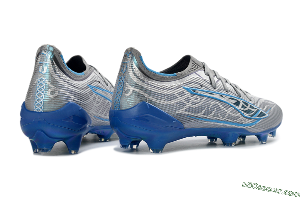 Puma Ultra Ultimate FG Firm Ground Soccer Cleats - Gray/Electric Blue/Deep Ocean 6