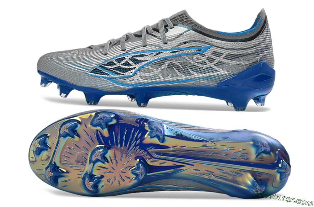 Puma Ultra Ultimate FG Firm Ground Soccer Cleats - Gray/Electric Blue/Deep Ocean 0
