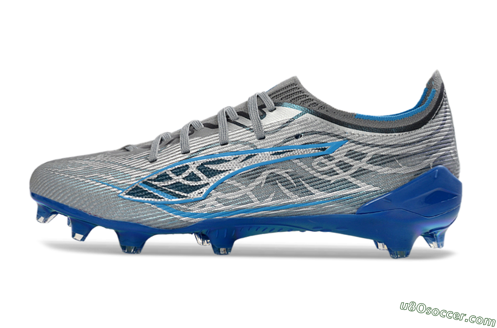 Puma Ultra Ultimate FG Firm Ground Soccer Cleats - Gray/Electric Blue/Deep Ocean 2