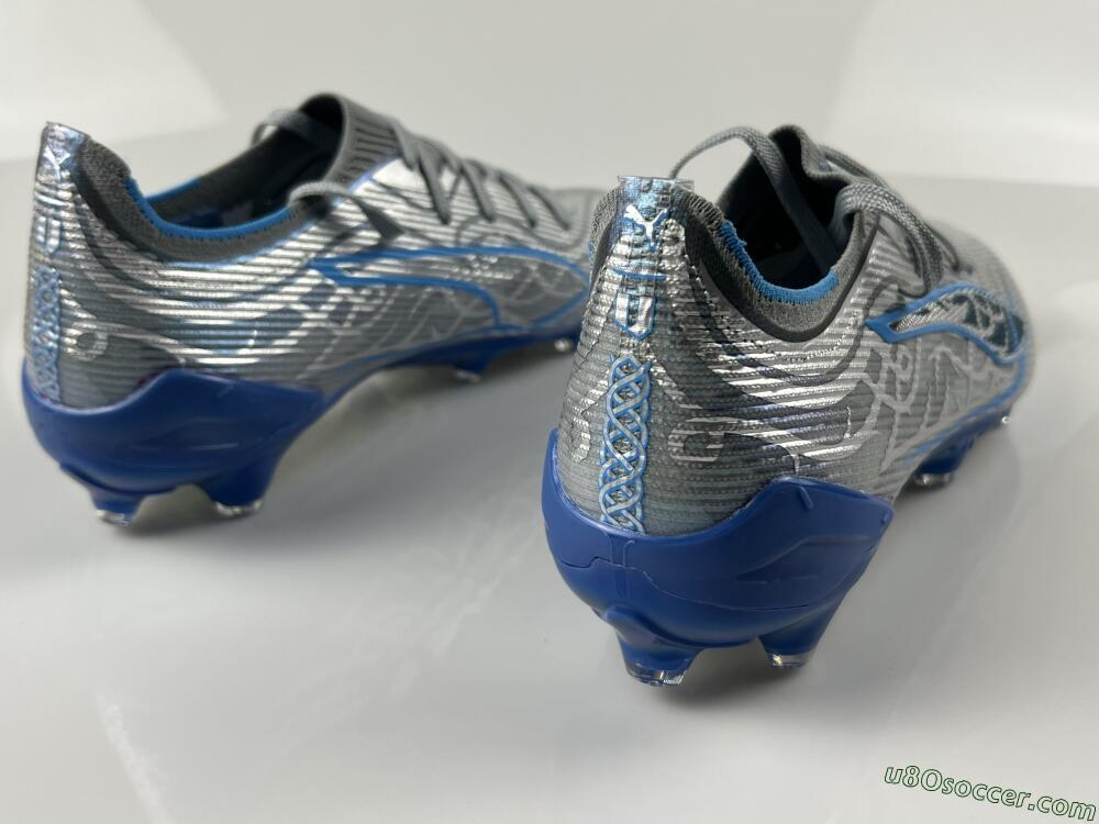 Puma Ultra Ultimate FG Firm Ground Soccer Cleats - Gray/Electric Blue/Deep Ocean