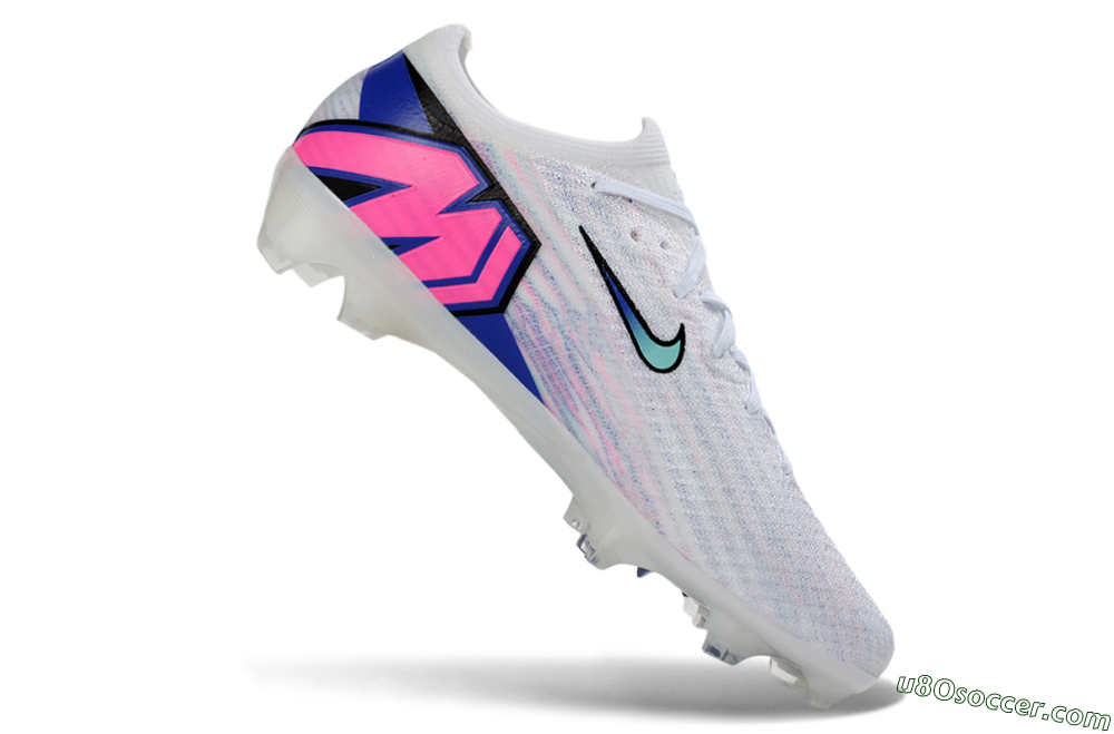 Nike Air Zoom Mercurial Vapor 16 Elite FG Firm Ground Soccer Cleats - White/Aqua Blue/Misty Pink 3