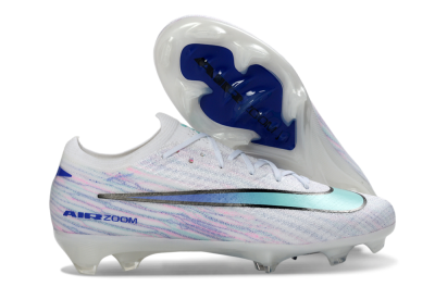 Nike Air Zoom Mercurial Vapor 16 Elite FG Firm Ground Soccer Cleats - White/Aqua Blue/Misty Pink