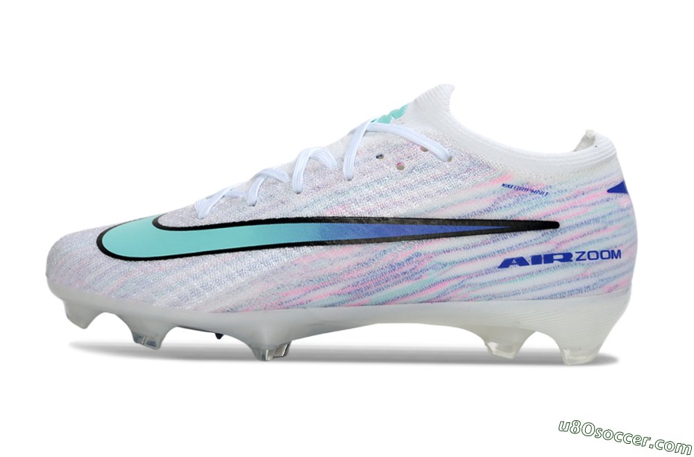 Nike Air Zoom Mercurial Vapor 16 Elite FG Firm Ground Soccer Cleats - White/Aqua Blue/Misty Pink 2