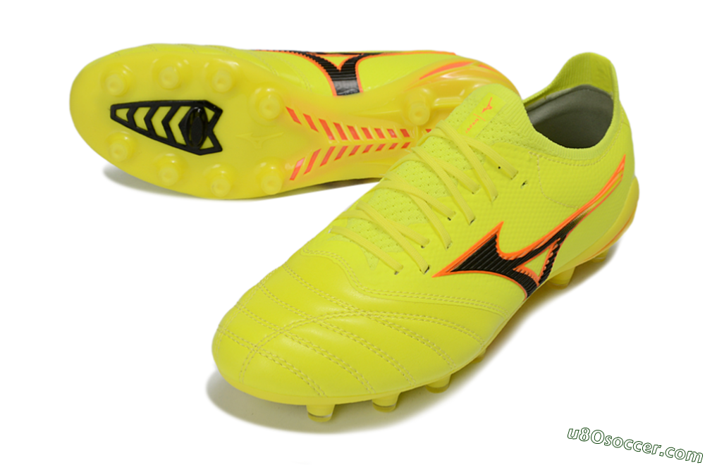 Mizuno Morelia Neo 4 FG Firm Ground Soccer Cleats - Yellow/Electric Yellow/Black 3