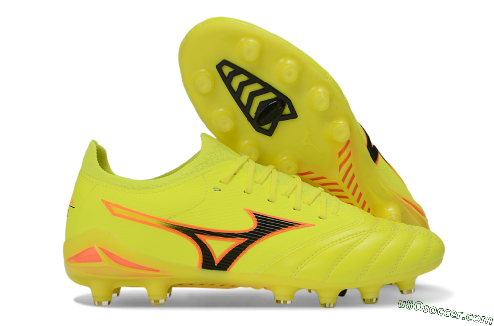 Mizuno Morelia Neo 4 FG Firm Ground Soccer Cleats - Yellow/Electric Yellow/Black 1
