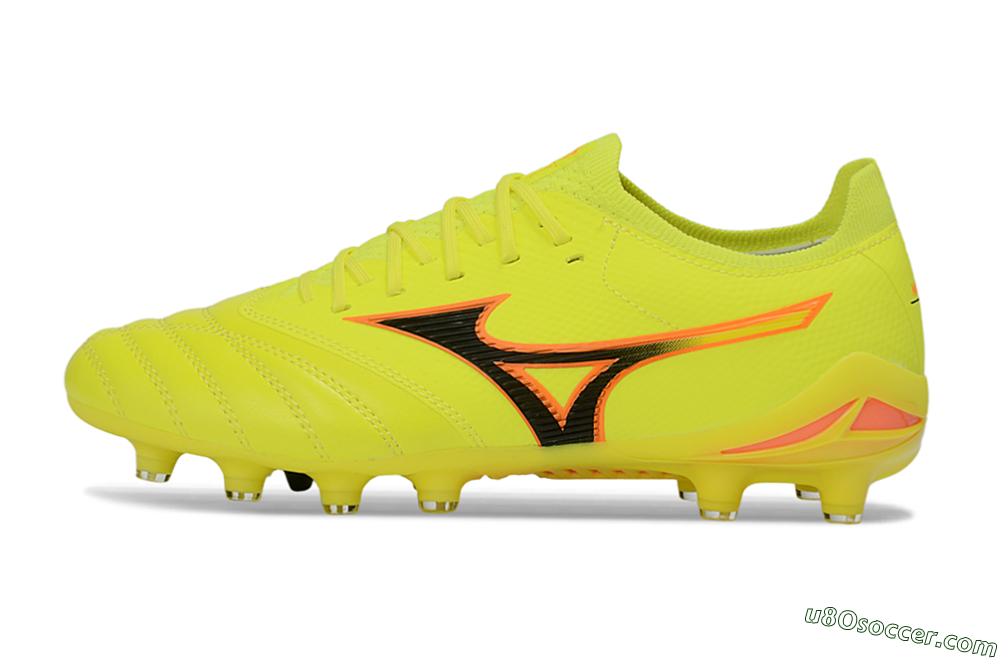 Mizuno Morelia Neo 4 FG Firm Ground Soccer Cleats - Yellow/Electric Yellow/Black 2