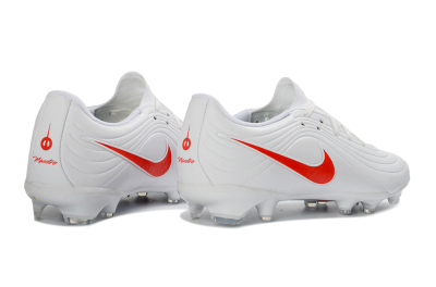 Nike Tiempo Legend 10 Elite FG Firm Ground Soccer Cleats - White/Coral Red/Deep Blue