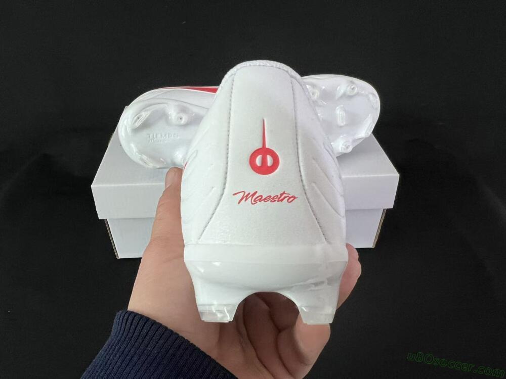 Nike Tiempo Legend 10 Elite FG Firm Ground Soccer Cleats - White/Coral Red/Deep Blue