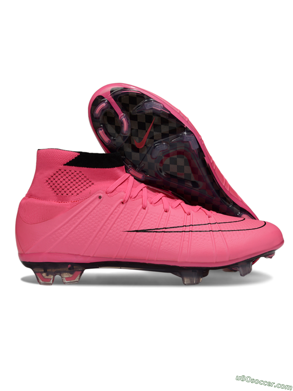 Nike Zoom Mercurial Superfly 4 Elite FG Firm Ground Soccer Cleats - Pink/Vibrant Pink/Jet Black 1