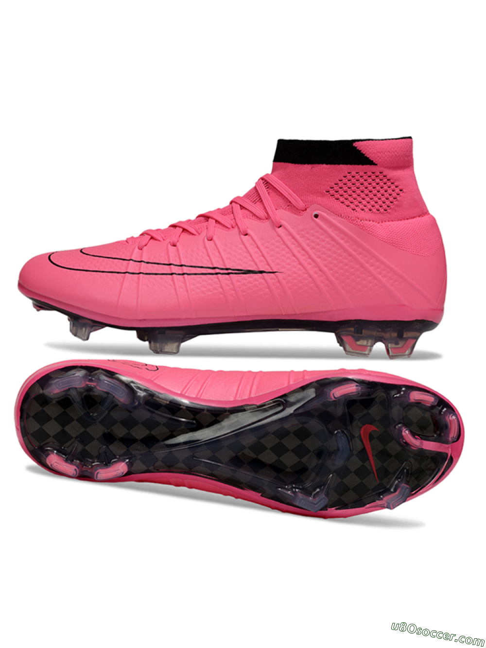 Nike Zoom Mercurial Superfly 4 Elite FG Firm Ground Soccer Cleats - Pink/Vibrant Pink/Jet Black 0