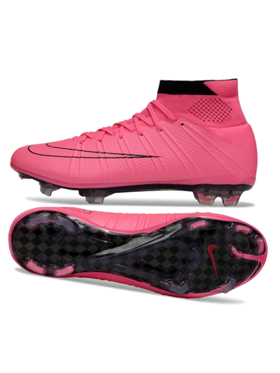 Nike Zoom Mercurial Superfly 4 Elite FG Firm Ground Soccer Cleats - Pink/Vibrant Pink/Jet Black