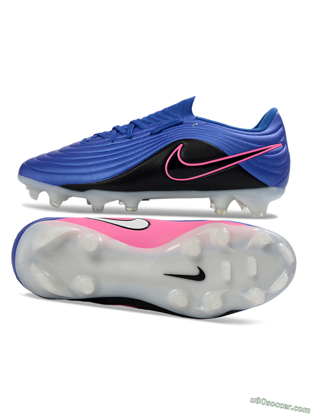 Nike Tiempo Legend 11 Elite FG Firm Ground Soccer Cleats - Blue/Neon Pink/Black 0