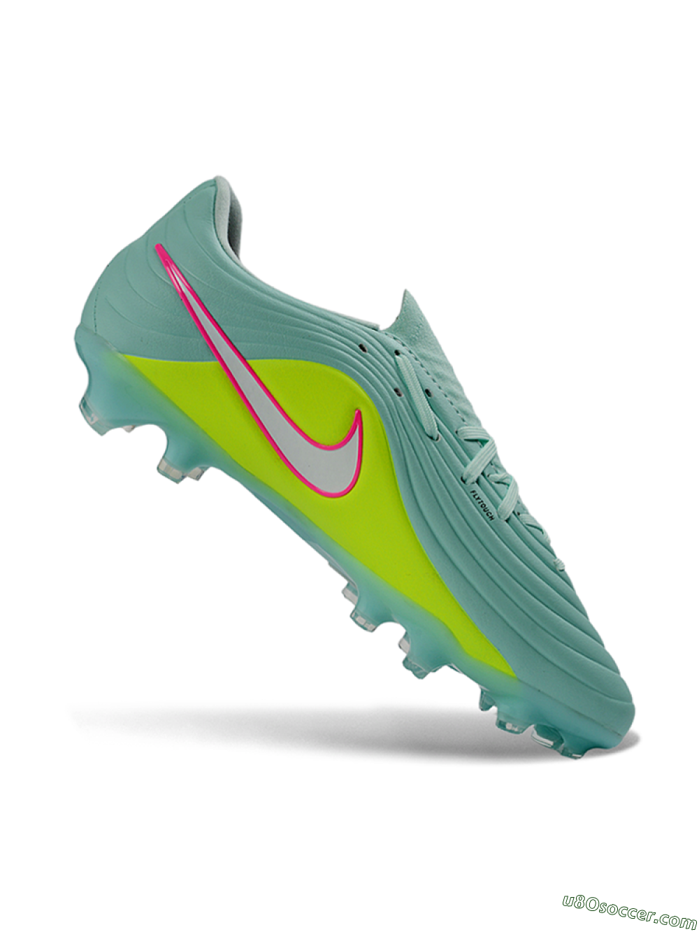 Nike Tiempo Legend 11 Elite FG Firm Ground Soccer Cleats - Aqua/Neon Pink/Lime Green 4