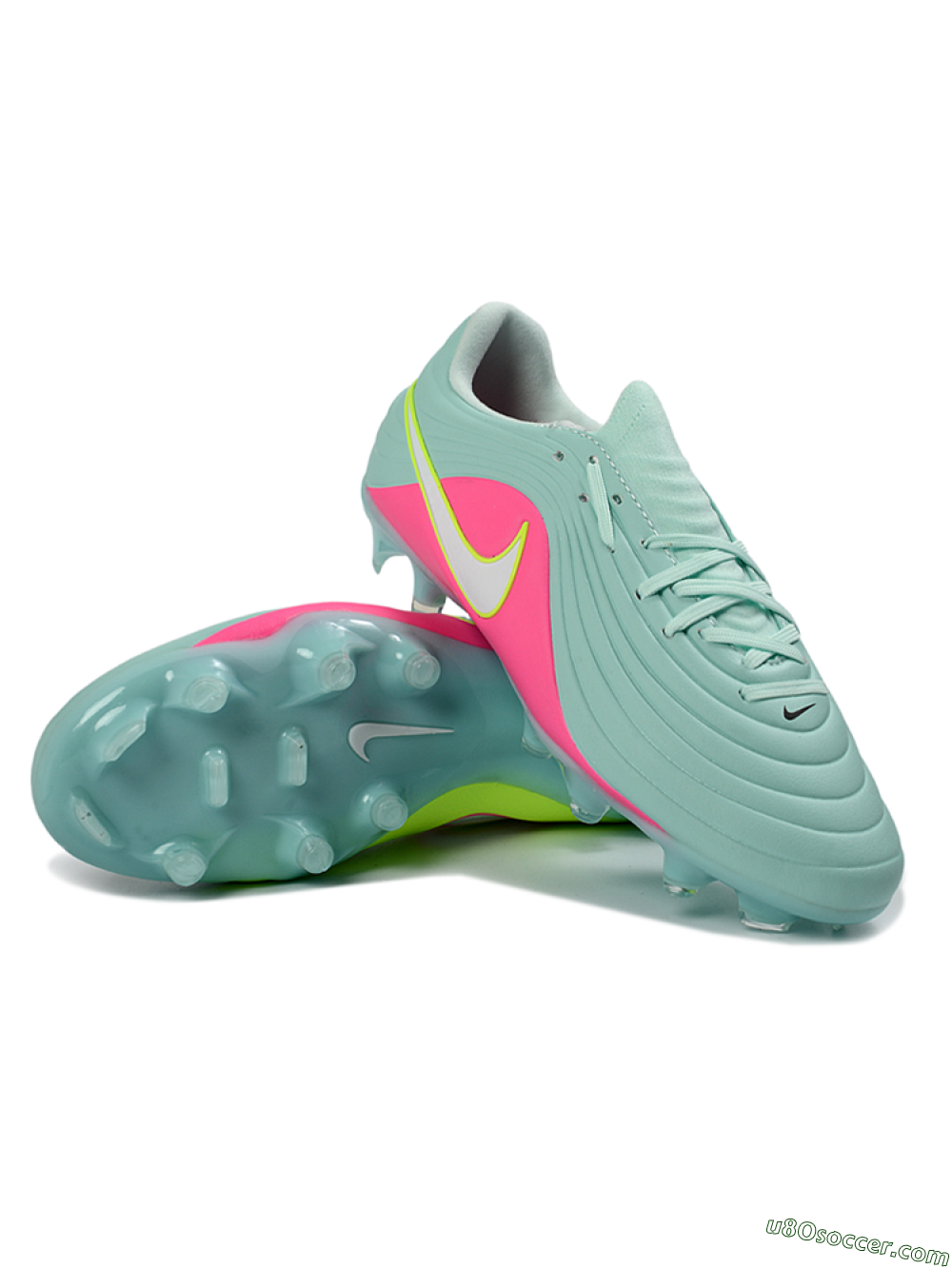 Nike Tiempo Legend 11 Elite FG Firm Ground Soccer Cleats - Aqua/Neon Pink/Lime Green 3