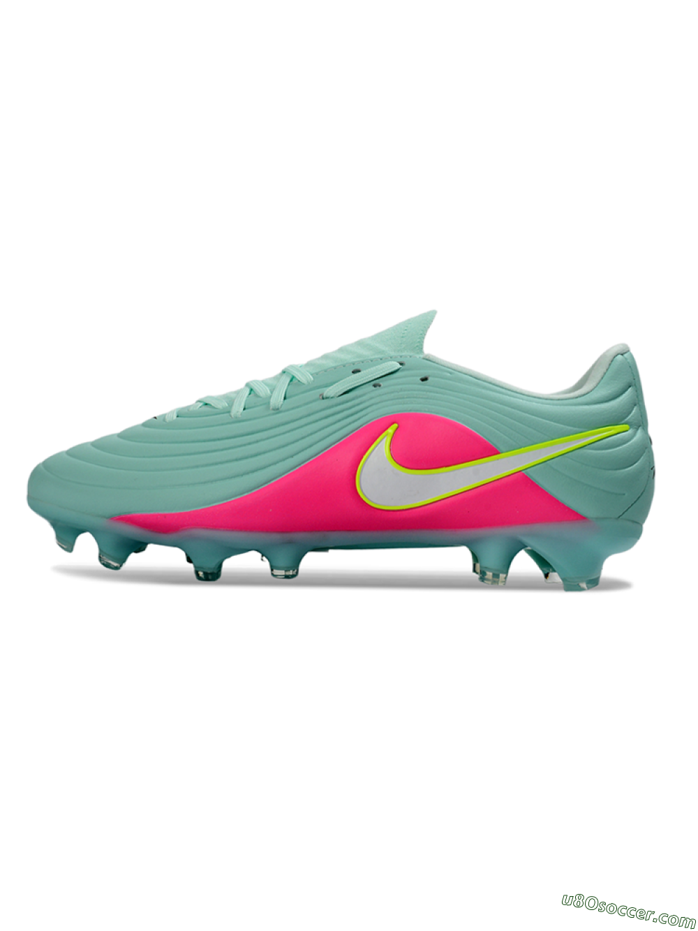 Nike Tiempo Legend 11 Elite FG Firm Ground Soccer Cleats - Aqua/Neon Pink/Lime Green 2