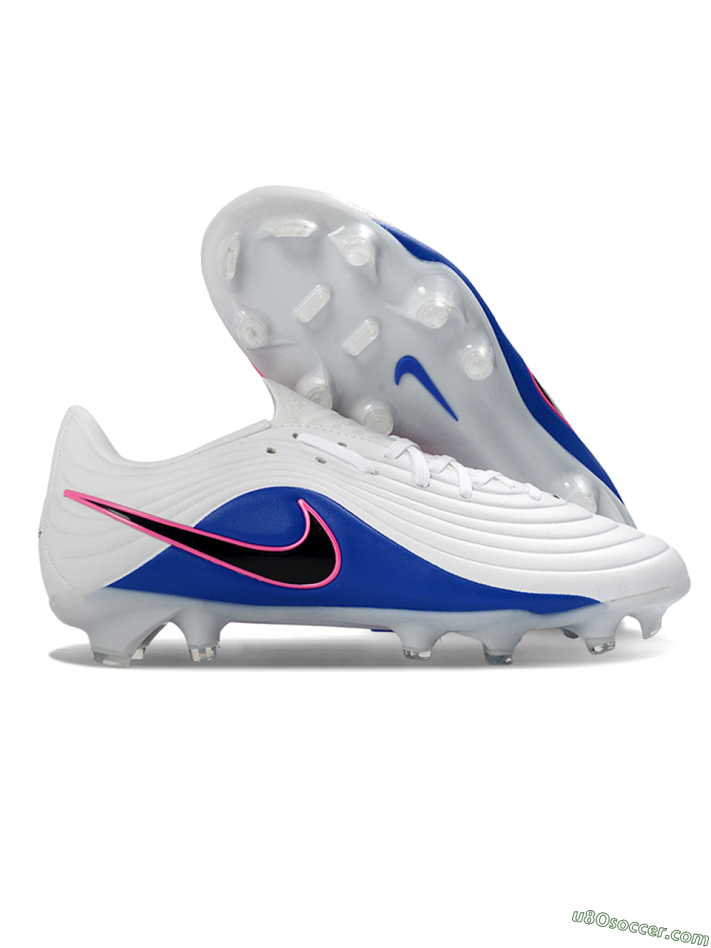 Nike Tiempo Legend 11 Elite FG Firm Ground Soccer Cleats - White/Electric Blue/Fusion Pink 1