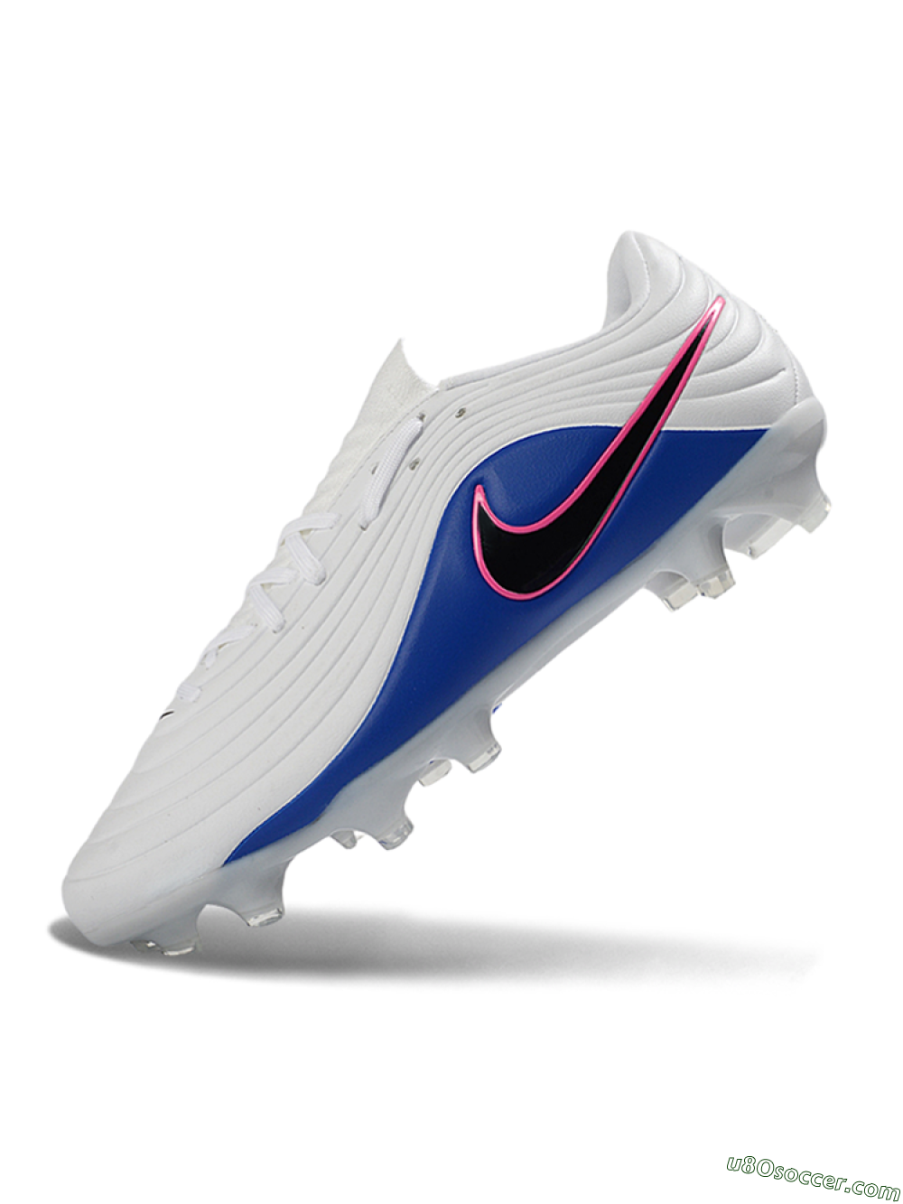 Nike Tiempo Legend 11 Elite FG Firm Ground Soccer Cleats - White/Electric Blue/Fusion Pink 5