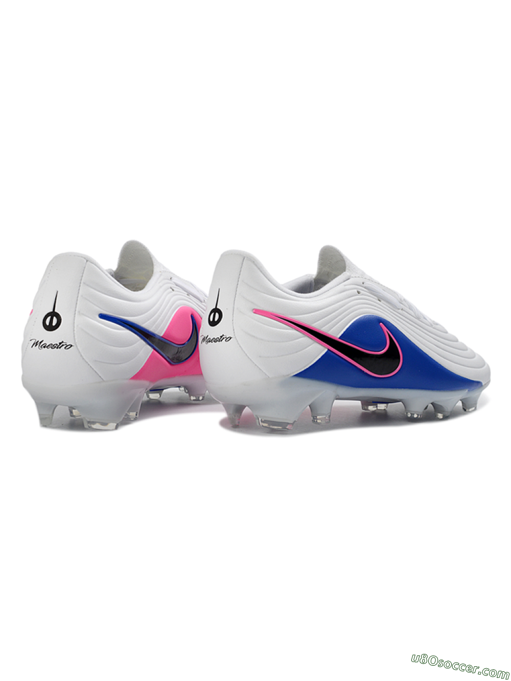 Nike Tiempo Legend 11 Elite FG Firm Ground Soccer Cleats - White/Electric Blue/Fusion Pink 6