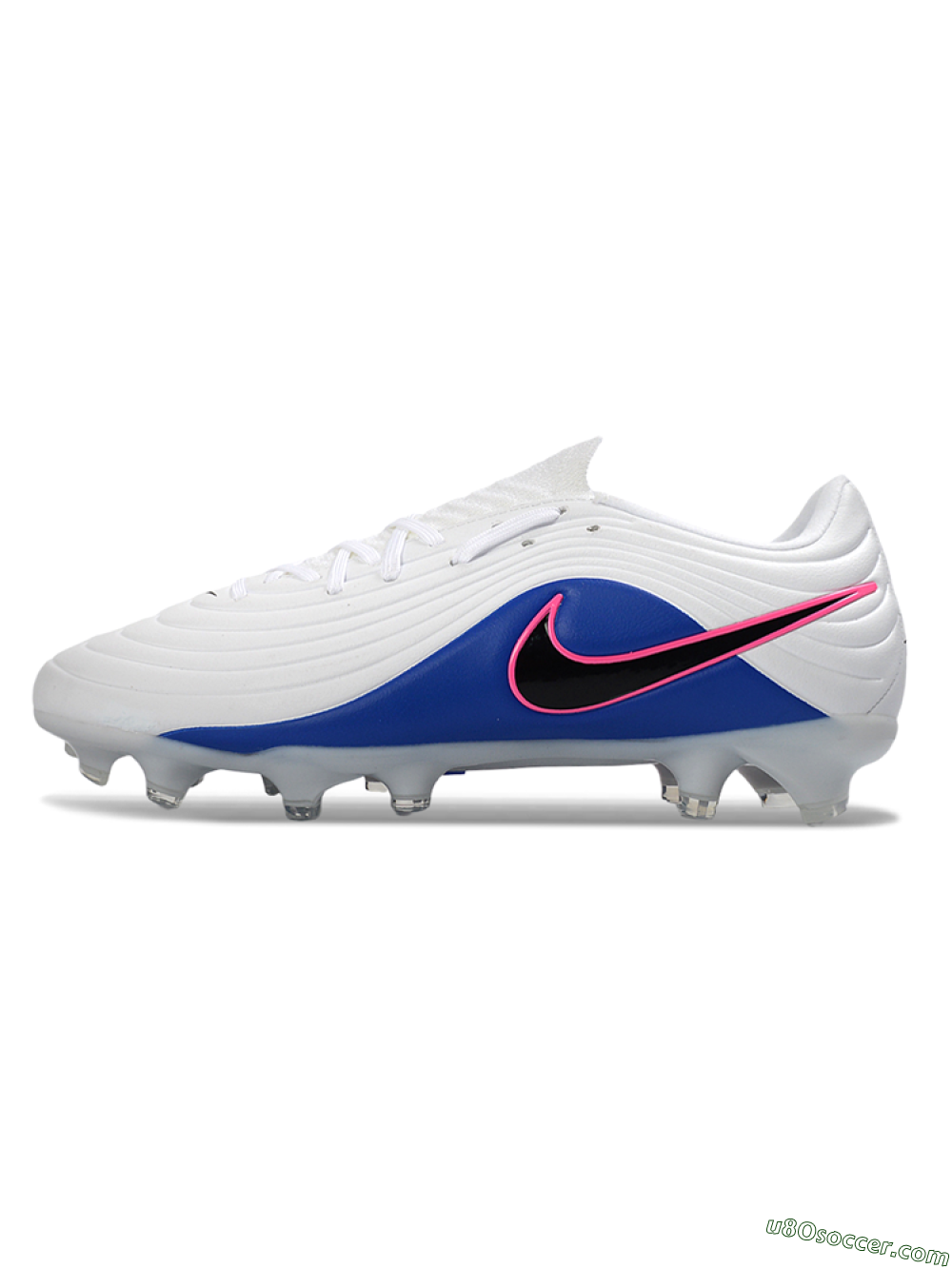 Nike Tiempo Legend 11 Elite FG Firm Ground Soccer Cleats - White/Electric Blue/Fusion Pink 2