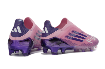 Adidas F50 Elite Laceless FG Firm Ground Soccer Cleats - Pink/Lavender Mist/Deep Purple