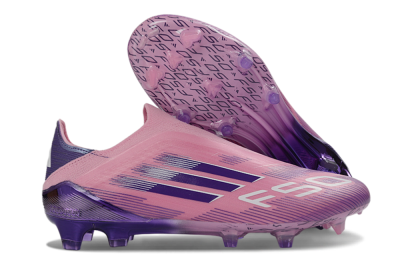 Adidas F50 Elite Laceless FG Firm Ground Soccer Cleats - Pink/Lavender Mist/Deep Purple