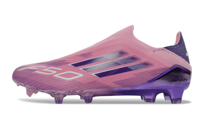Adidas F50 Elite Laceless FG Firm Ground Soccer Cleats - Pink/Lavender Mist/Deep Purple