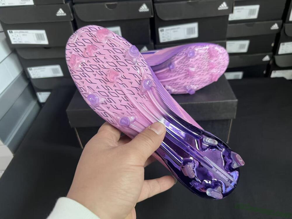 Adidas F50 Elite Laceless FG Firm Ground Soccer Cleats - Pink/Lavender Mist/Deep Purple