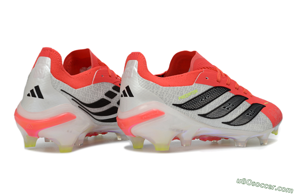 Adidas Predator 26 Elite FG Firm Ground Soccer Cleats - Red/Flame Burst/Silver Shine 6