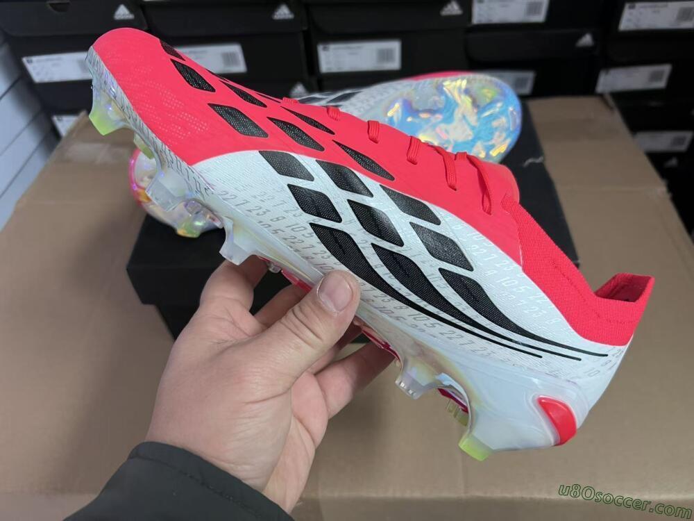 Adidas Predator 26 Elite FG Firm Ground Soccer Cleats - Red/Flame Burst/Silver Shine