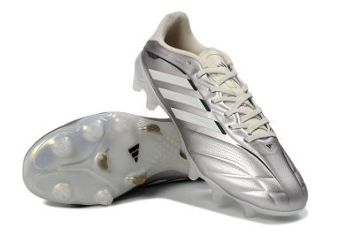 Adidas Copa Pure 3 Elite FG Firm Ground Soccer Cleats - Silver/Metallic Gray/White