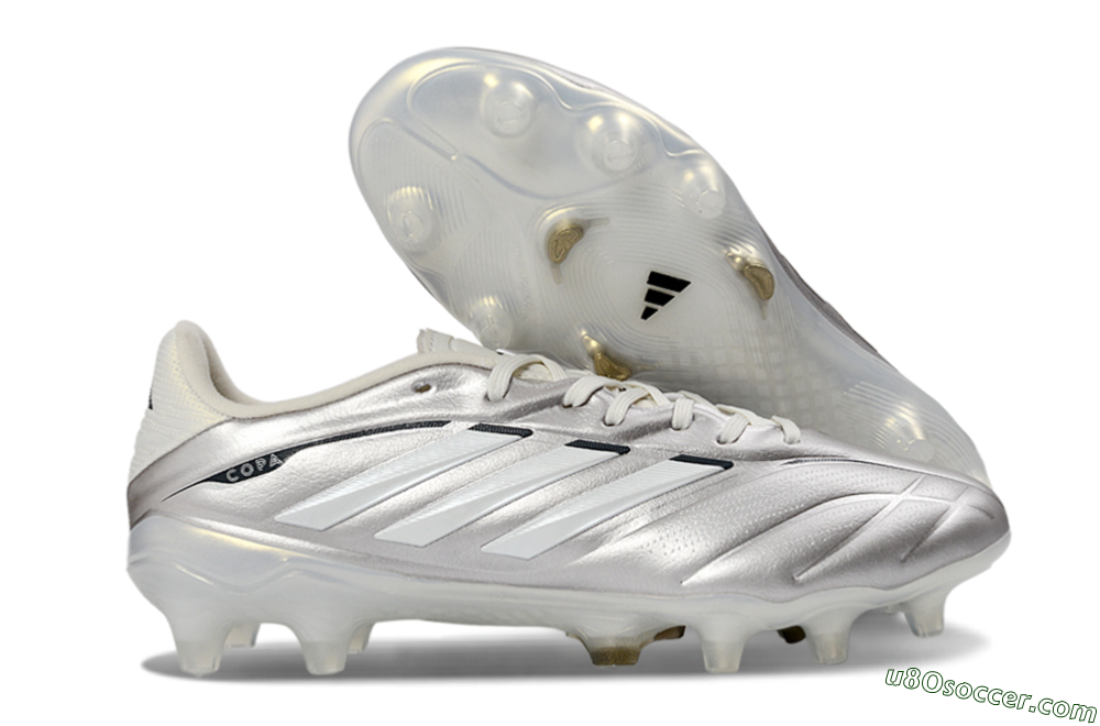 Adidas Copa Pure 3 Elite FG Firm Ground Soccer Cleats - Silver/Metallic Gray/White 1