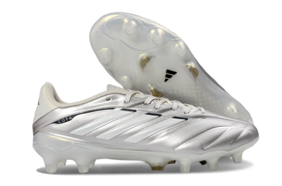 Adidas Copa Pure 3 Elite FG Firm Ground Soccer Cleats - Silver/Metallic Gray/White