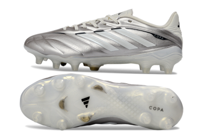 Adidas Copa Pure 3 Elite FG Firm Ground Soccer Cleats - Silver/Metallic Gray/White