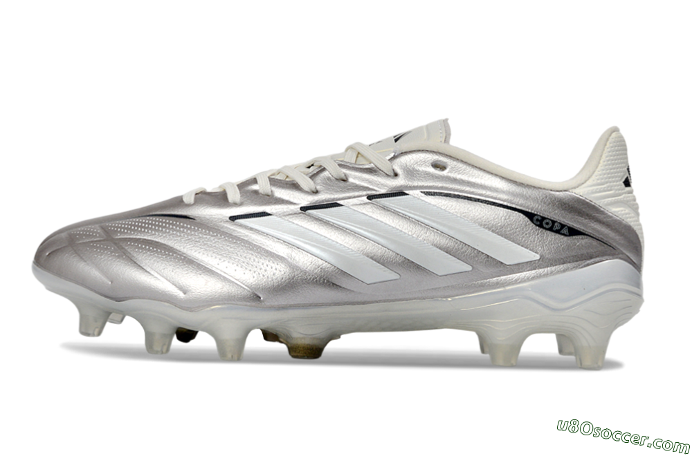 Adidas Copa Pure 3 Elite FG Firm Ground Soccer Cleats - Silver/Metallic Gray/White 2