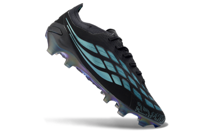 Adidas Predator 26 Elite FG Firm Ground Soccer Cleats - Black/Iridescent Blue/Dark Grey
