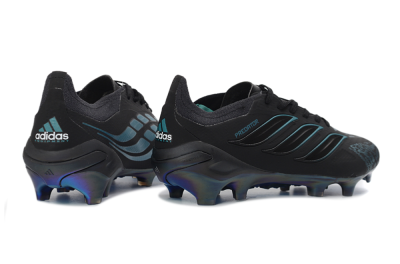 Adidas Predator 26 Elite FG Firm Ground Soccer Cleats - Black/Iridescent Blue/Dark Grey
