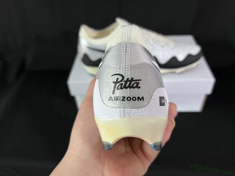 Patta United x Nike Air Zoom Mercurial Vapor 16 Elite FG Firm Ground Soccer Cleats - Black/Metallic Silver/Neutral Grey