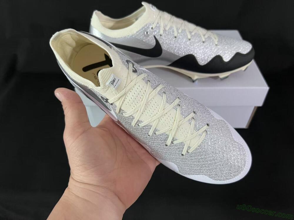 Patta United x Nike Air Zoom Mercurial Vapor 16 Elite FG Firm Ground Soccer Cleats - Black/Metallic Silver/Neutral Grey