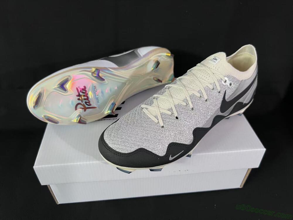 Patta United x Nike Air Zoom Mercurial Vapor 16 Elite FG Firm Ground Soccer Cleats - Black/Metallic Silver/Neutral Grey