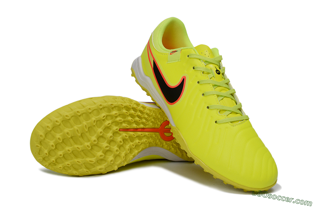Nike Tiempo Legend 10 Elite TF Artificial Turf Soccer Shoes - Yellow/Electric Green/Hot Pink 3