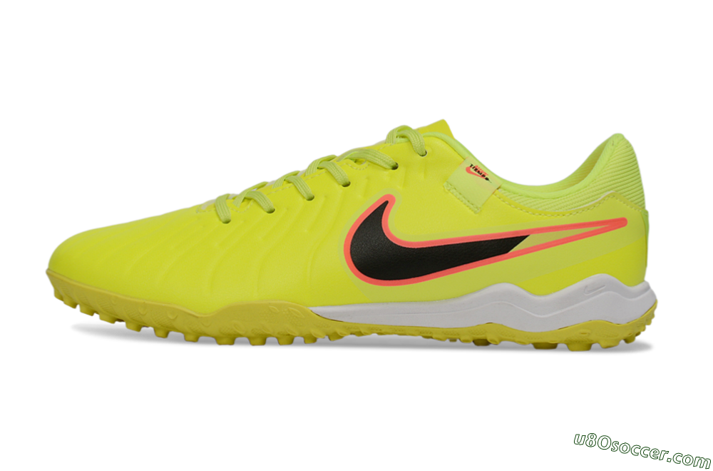 Nike Tiempo Legend 10 Elite TF Artificial Turf Soccer Shoes - Yellow/Electric Green/Hot Pink 2